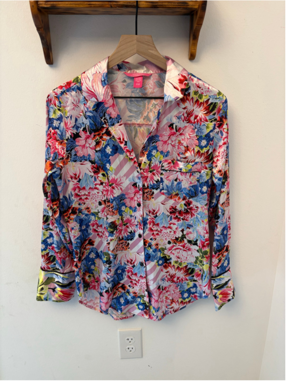 Victoria's Secret x Mary Katrantzou Floral Pajama Top Size Small